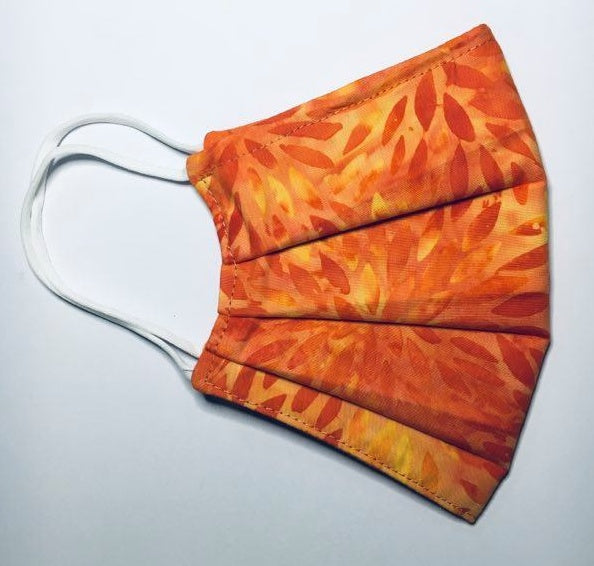 Tangerine 3 Layered Cotton Mask