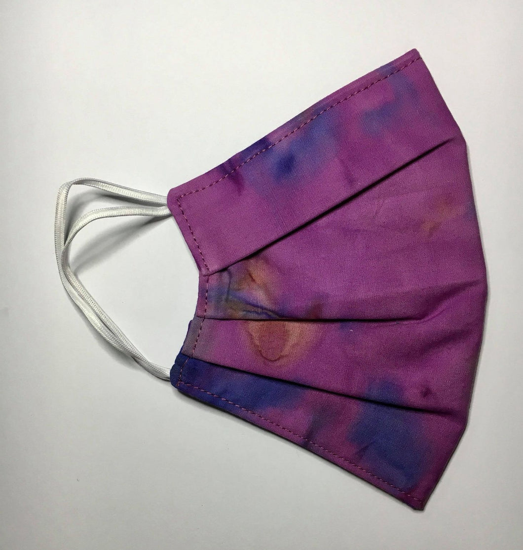 Crimson Tie Dyed 3 Layered Cotton Mask