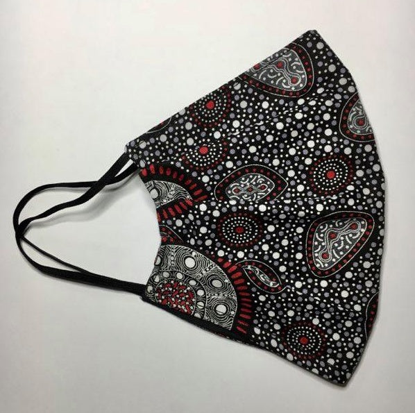 Indigenous Dots 3 Layered Cotton Mask