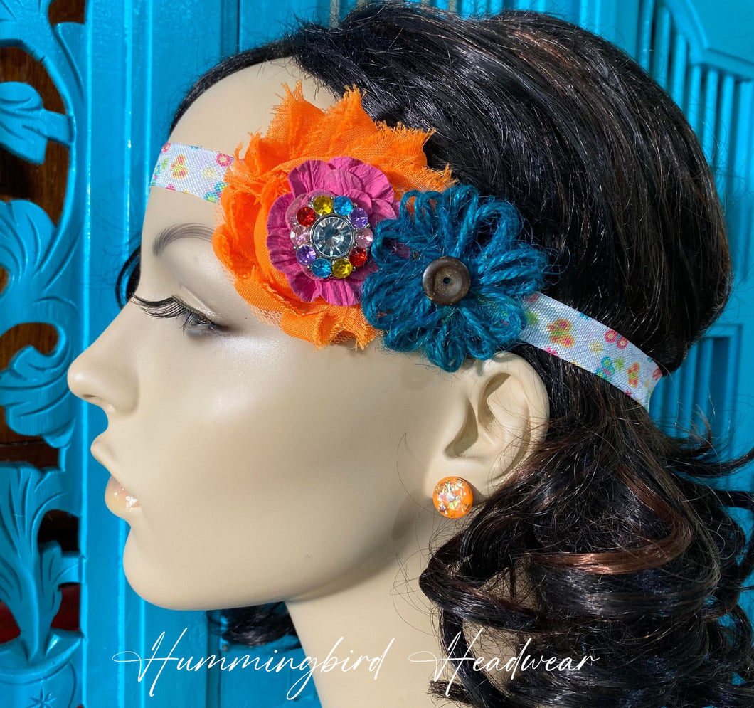 Butterfly Floral Designed Headwear