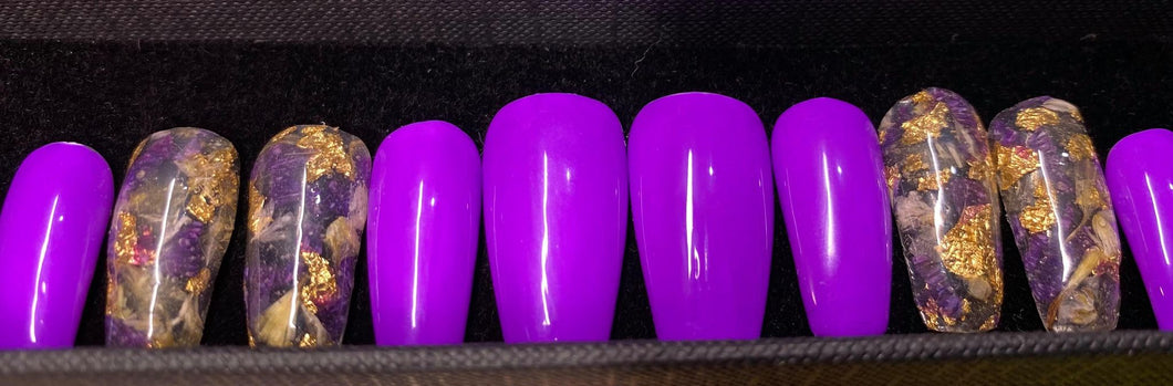 Jacaranda Press On Nails - Custom Order